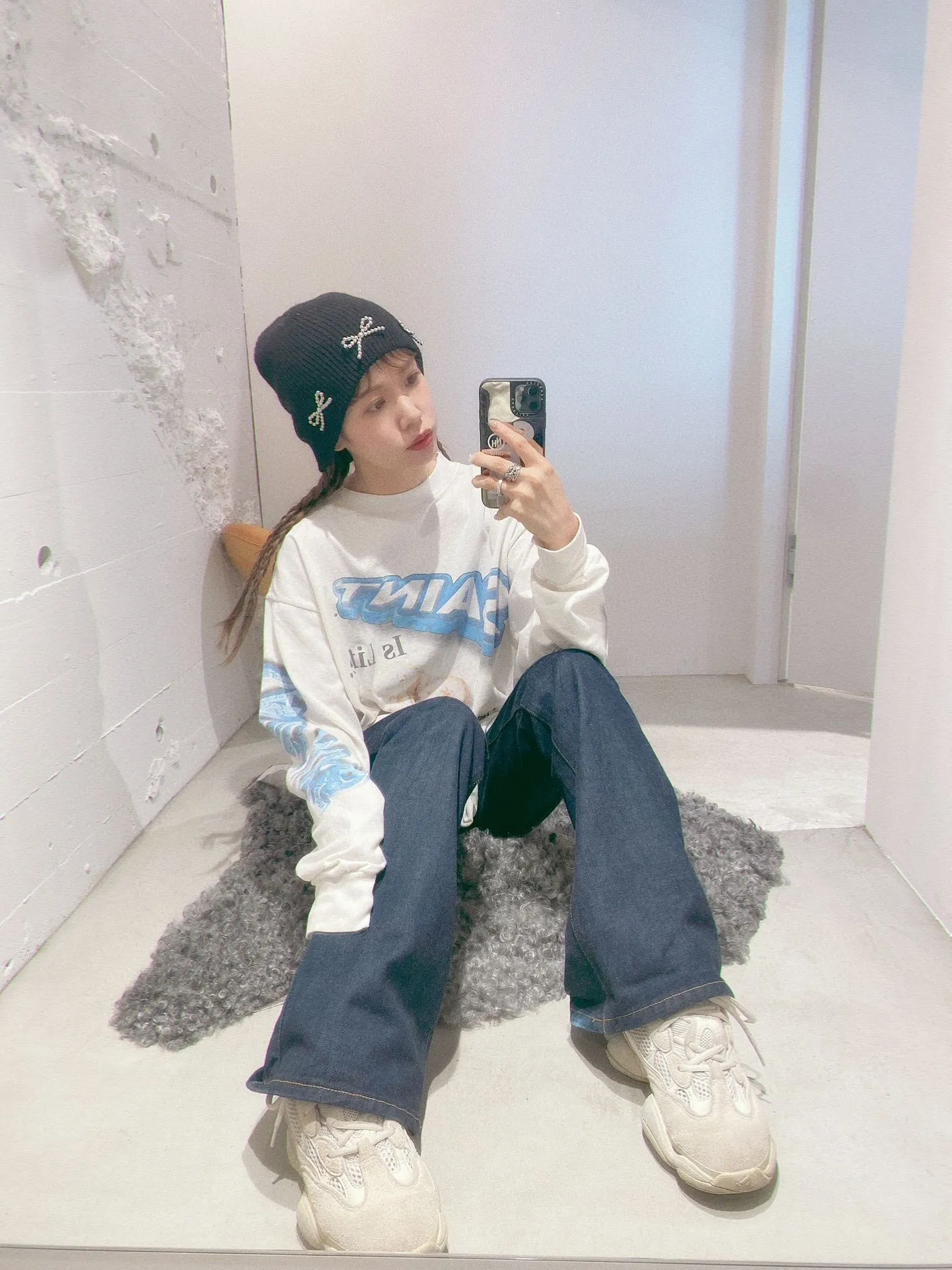 SAINT Mxxxxxx HEART COOKIES L/S TEE/WHT Love Oreo printed long sleeves Off-white S-XL Customized co-branded main mark/wash mark Correct version Ready-made garments washed and distressed VINTAGE feeling Top-notch printing technology Perfect restoration